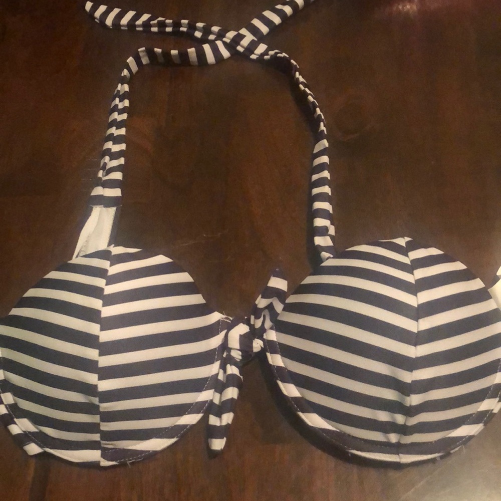 BooHoo Striped Bikini Top